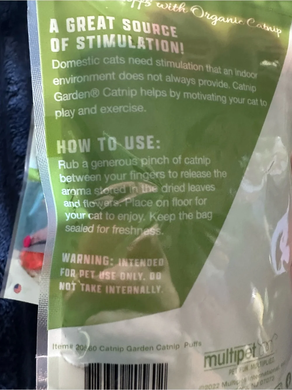 Plush puffs with catnip